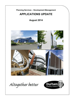 APPLICATIONS UPDATE August 2014