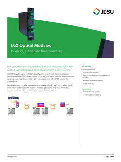 LGX Optical Modules In-service, out-of-band fiber monitoring
