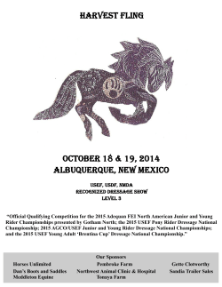 HARVEST FLING OCTOBER 18 &amp; 19, 2014 ALBUQUERQUE, NEW MEXICO