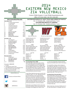 2014 Schedule/Results
