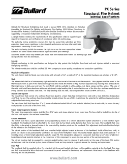 PX Series Structural Fire Helmet Technical Specifications