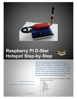 Raspberry Pi D-Star Hotspot Step-by-Step