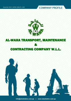 AL-WAHA TRANSPORT, MAINTENANCE &amp; CONTRACTING COMPANY W.L.L. |    www.alwahatmc.com.qa