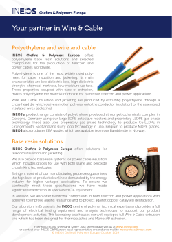 Your partner in Wire &amp; Cable Polyethylene and wire and cable