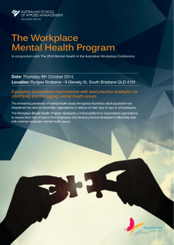 The Workplace Mental Health Program