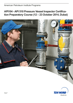 API104 - API 510 Pressure Vessel Inspector Certifica-