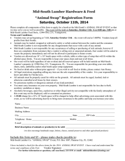 Mid-South Lumber Hardware &amp; Feed &ldquo;Animal Swap&rdquo; Registration Form
