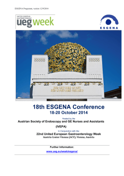 18th ESGENA Conference 18-20 October 2014