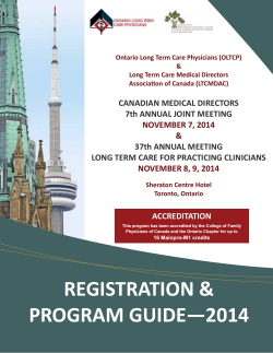 Ontario Long Term Care Physicians (OLTCP) &amp; Long Term Care Medical Directors