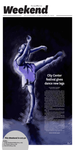 Weekend City Center festival gives dance new legs