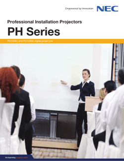 PH Series Professional Installation Projectors PH1000U and PH1400U digital projectors