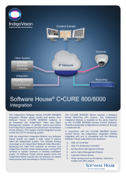 Software House C•CURE 800/8000 Integration ®