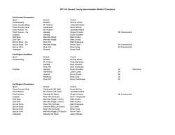 2013-14 Howard County Interscholastic Athletic Champions Fall County Champions Sport: School: