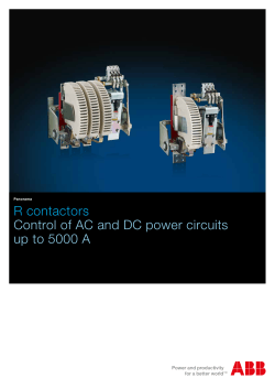 R contactors Control of AC and DC power circuits Panorama