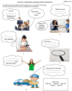 Common collocations speaking skills worksheet 2