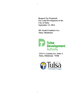 Request For Proposals For Land Development in the City of Tulsa