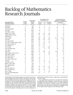 Backlog of Mathematics Research Journals Approximate