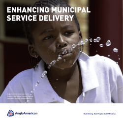 ENHANCING MUNICIPAL SERVICE DELIVERY