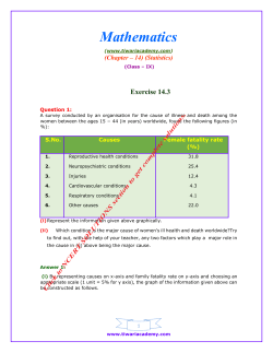 Mathematics  Exercise 14.3