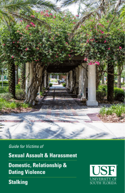 Sexual Assault &amp; Harassment Domestic, Relationship &amp; Dating Violence Stalking