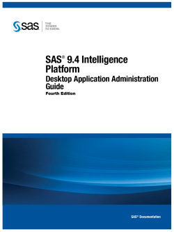 SAS 9.4 Intelligence Platform Desktop Application Administration