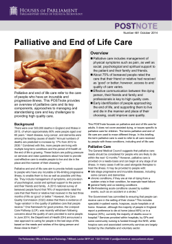 Palliative and End of Life Care Overview