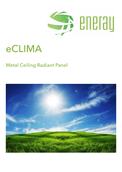 eCLIMA Metal Ceiling Radiant Panel