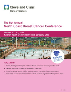 North Coast Breast Cancer Conference The 8th Annual