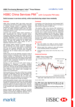 HSBC China Services PMI  ™ (with Composite PMI data)