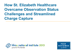 How St. Elizabeth Healthcare Overcame Observation Status Challenges and Streamlined