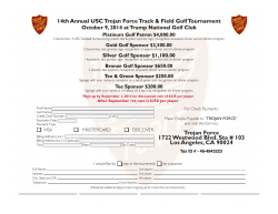 14th Annual USC Trojan Force Track &amp; Field Golf Tournament