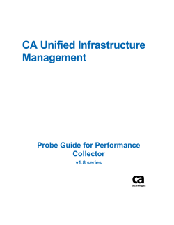 CA Unified Infrastructure Management Probe Guide for Performance Collector