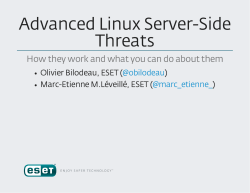 Advanced Linux Server­Side Threats (