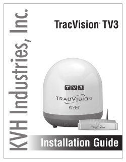 KVH Industries, Inc. Installation Guide TracVision TV3