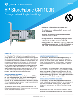 HP StoreFabric CN1100R Converged Network Adapter from QLogic Data Sheet