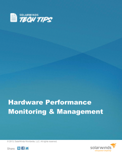 Hardware Performance Monitoring &amp; Management  Share: