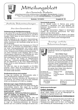 Mitteilungsblatt der Gemeinde Buxheim