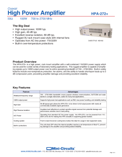 High Power Amplifier HPA-272+ Coaxial