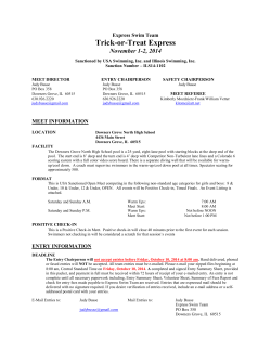 Trick-or-Treat Express November 1-2, 2014 Express Swim Team