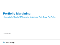 Portfolio Margining Unparalleled Capital Efficiencies for Interest Rate Swap Portfolios October 2014