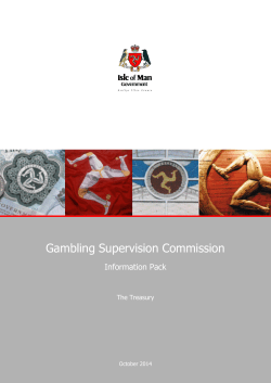 Gambling Supervision Commission Information Information Pack