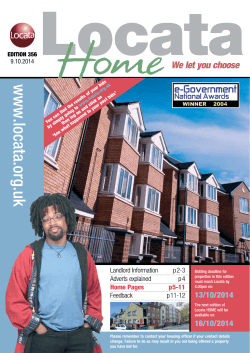 Home Locata www.locata.org.uk We let you choose
