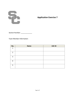 Application Exercise 7  Section Number: _____________ Team Member Information: