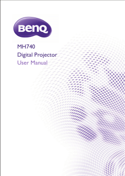 MH740 Digital Projector User Manual