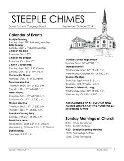 STEEPLE CHIMES  Calendar of Events