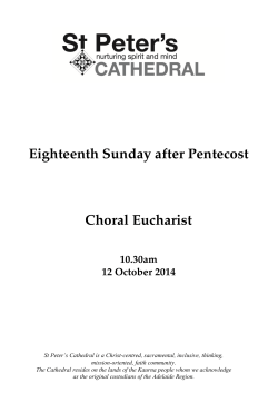 Eighteenth Sunday after Pentecost Choral Eucharist  10.30am