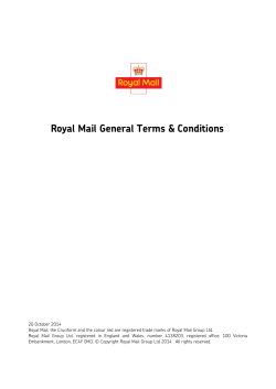 Royal Mail General Terms &amp; Conditions