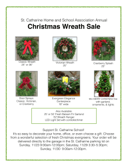 Christmas Wreath Sale &#34; St. Catharine Home and School Association Annual