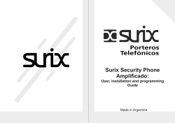 Surix Security Phone Amplificado: User, installation and programming Guide