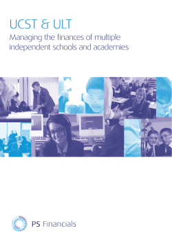 UCST &amp; ULT Managing the finances of multiple independent schools and academies